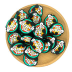 Silicone Focal Beads Beach Vibe Circle Badge Sunglasses 20pcs 2