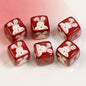 Heart Flower Square Acrylic Beads 14mm Colorful Pattern 10pcs 11