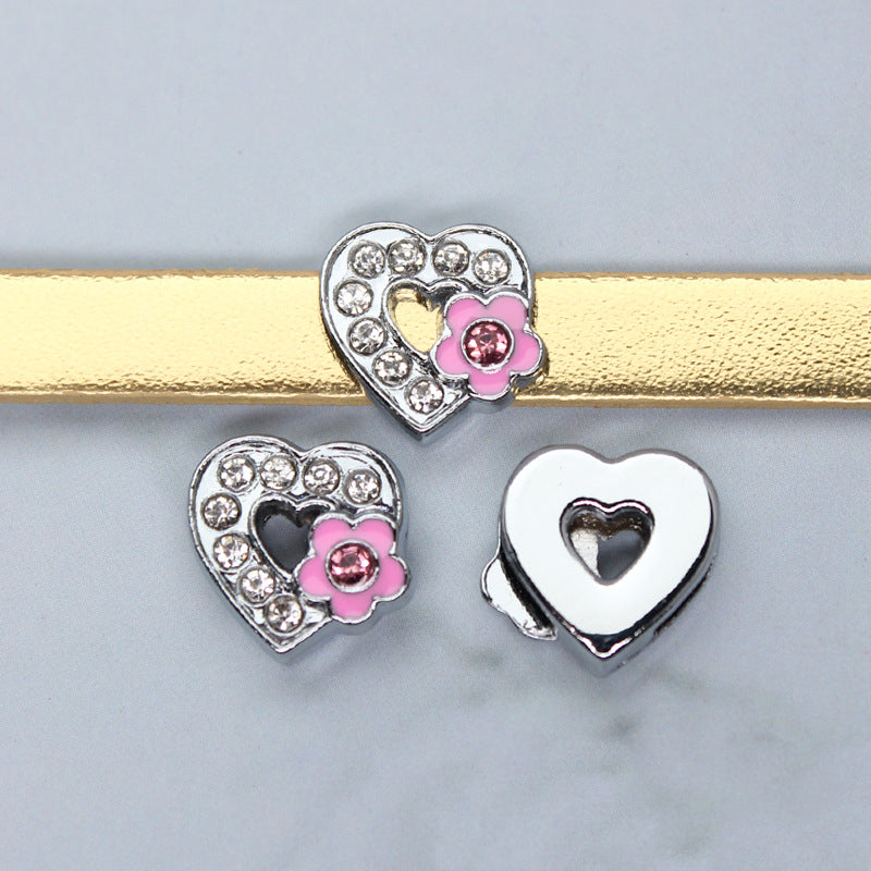Chrome Alloy Rhinestone Beads Star Heart Crown Shapes 4pcs 16