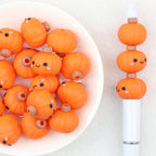 3D Cute Halloween Pumpkin Silicone Focal Beads 20Pcs 