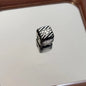 Black Plaid Puppy Square Acrylic Beads 14mm 10pcs 3