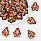 Thanksgiving Turkey Silicone Focal Beads Minnie Design 20pcs