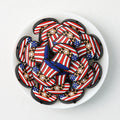 US Independence Day Gentleman Hat Silicone Focal Beads 20pcs