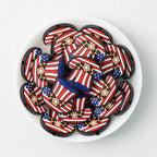 US Independence Day Gentleman Hat Silicone Focal Beads 20pcs