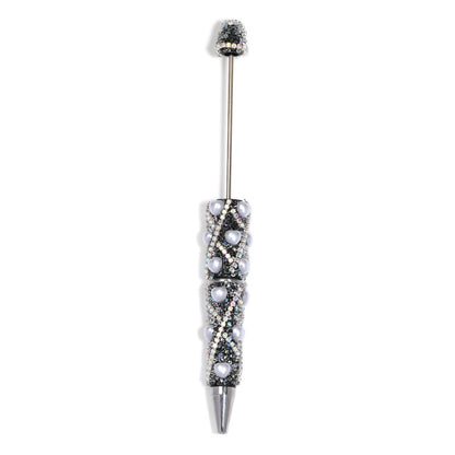 Beadable Pen with Rhinestone Pearl Chain Multicolor Rotating 5 Pcs 24