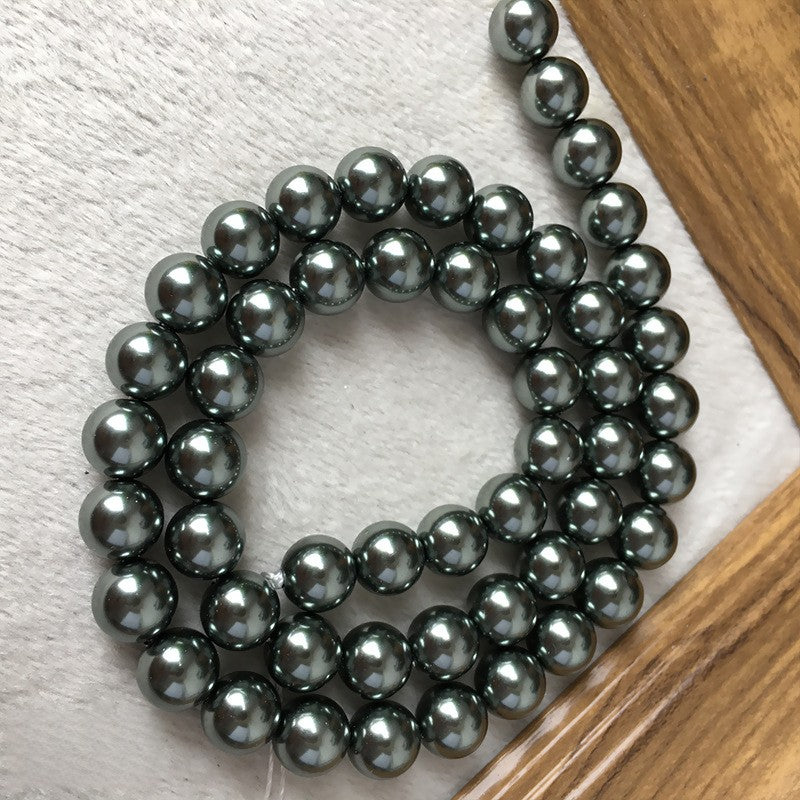 Pearl Glass Beads 10mm Imitation Smooth Lustrous 40pcs 4