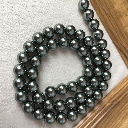 Pearl Glass Beads 10mm Imitation Smooth Lustrous 40pcs 4
