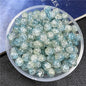 Crackle Flower Glass Beads 8mm Soft Purple Blue Gradient 3 Strands 27