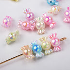 UV Plating Round Acrylic Beads 21mm Candy Colors 50pcs
