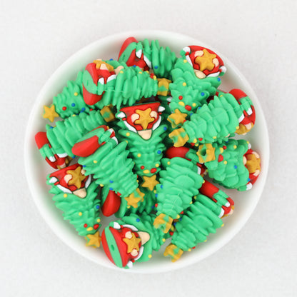 3D Christmas Gnome Silicone Focal Beads 20 pcs 2