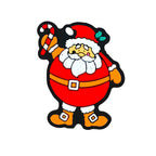 Silicone Focal Beads Santa Claus Holding Candy Cane Raise The Stick