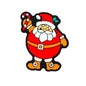 Silicone Focal Beads Santa Claus Holding Candy Cane Raise The Stick