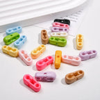 Painted 3D Pin Acrylic Beads 18mm Tiny Baking Colorful 50pcs 4