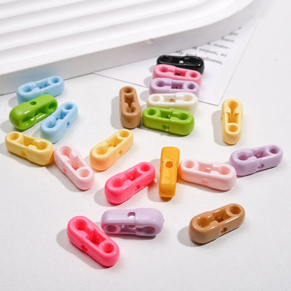 Painted 3D Pin Acrylic Beads 18mm Tiny Baking Colorful 50pcs 4