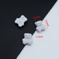 Teddy Bear Metal Beads 15mm Baking Painted Fabric Design 10pcs 6