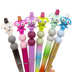 20Pcs 3D Cartoon Little Ant Silicone Focal Beads Assorted Colors 5
