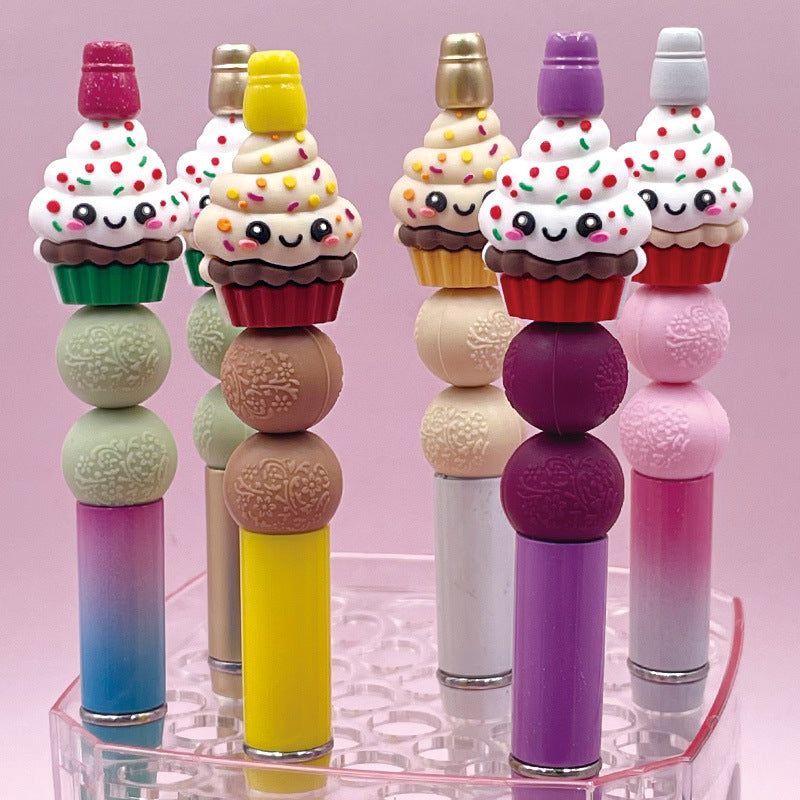 3D Mini Sugar Sprinkle Cupcake Silicone Focal Beads 20pcs