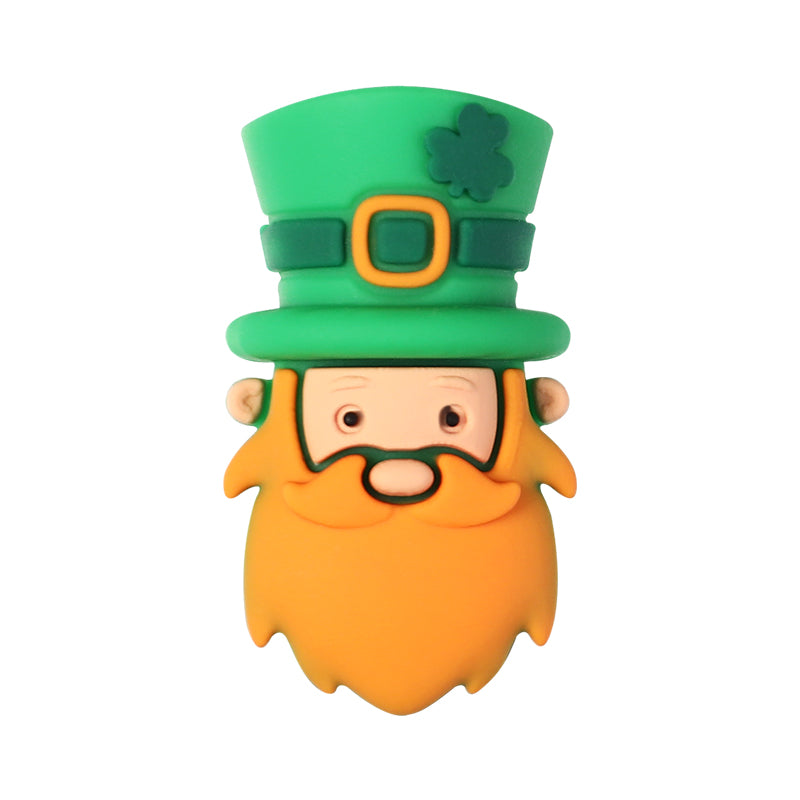 Silicone 3D Focal Beads St Patricks Day Lucky Hat With Clover Detail 20pcs 9