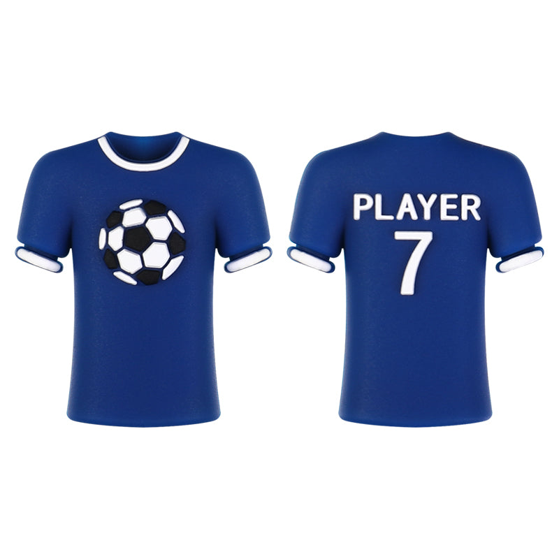 Silicone 3D Focal Beads Sport Football Trophy Jersey  20Pcs