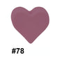 Colorful Pastel Mix Heart 14mm Silicone Beads Solid Color Matte Finish 50pcs 36