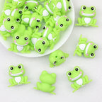 3D Smiling Frog Silicone Focal Beads 20 pcs