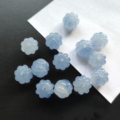 Vintage Pumpkin Shape Resin Beads 12mm Imitation Natural Stone 20pcs 7