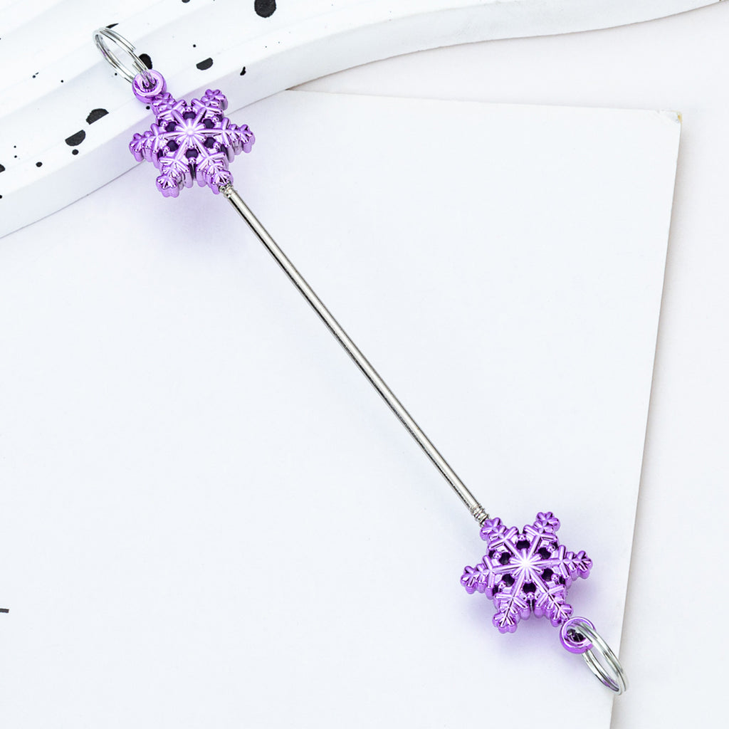 Beadable Blank Bars Christmas Snowflake-shaped