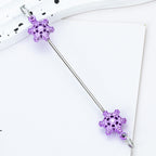 Beadable Blank Bars Christmas Snowflake-shaped