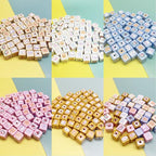 Cartoon Square Acrylic Beads 12mm Printed 5pcs 2