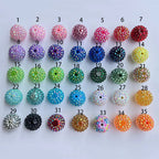 Ball Rhinestone Beads 20mm Multicolor Sparkle 50pcs
