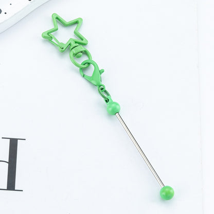 Beadable Metal Keychains Star-shaped