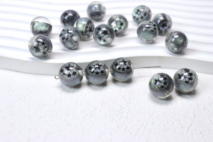 Sparkling Star Resin Round Beads 16mm 50pcs 16