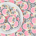 Silicone Focal Beads Just A Girl Who Loves Reading Pink Book Floral Text 20pcs
