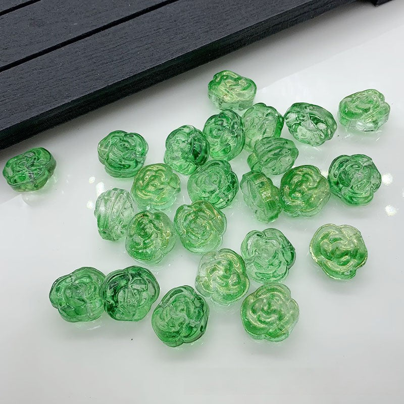 Czech Glass Beads Flower 13mm Multicolor Assorted 100pcs 5