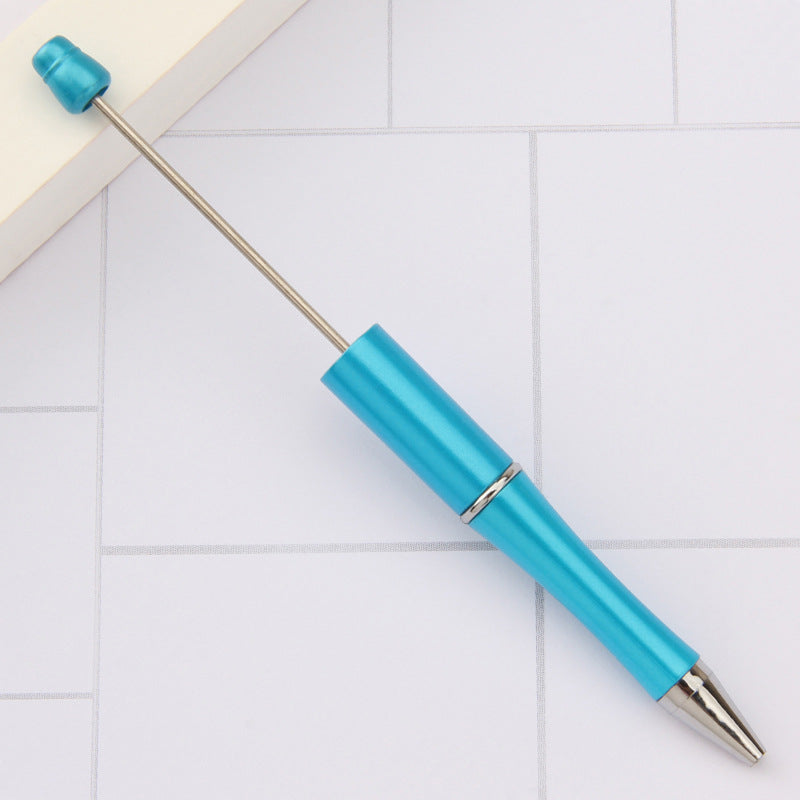Beadable Pens Wholesale, Matte Plastic Ballpoint Ink Colorful Barrel, 11.5mm x 145mm