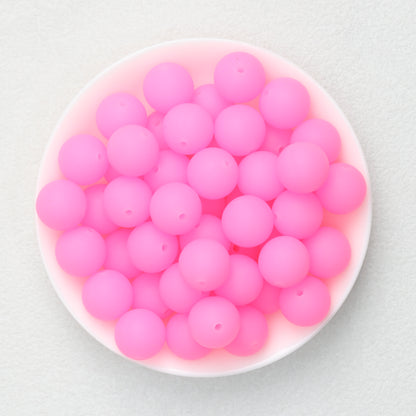 Glow in the Dark 15mm Round Silicone Beads 50pcs 10