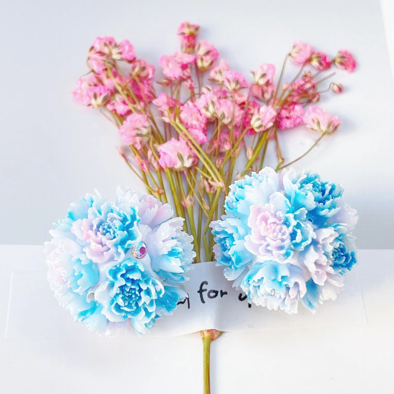 Flower Clay Beads 22mm Multicolor Peony Balls Polymer 10Pcs 16