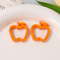 Colorful Apple Shape Acrylic Bead Frames 29.7x27mm 50pcs 10