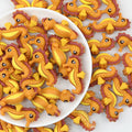 Orange Seahorse 3D Silicone Focal Beads 20 pcs