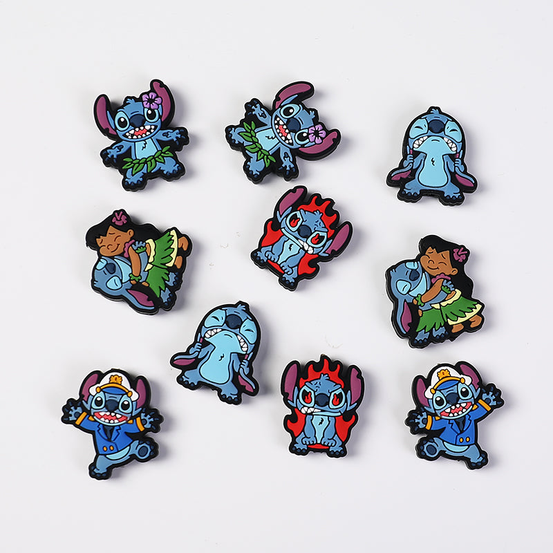 Silicone Focal Beads Disney Stitch Smiling Face 20pcs 2