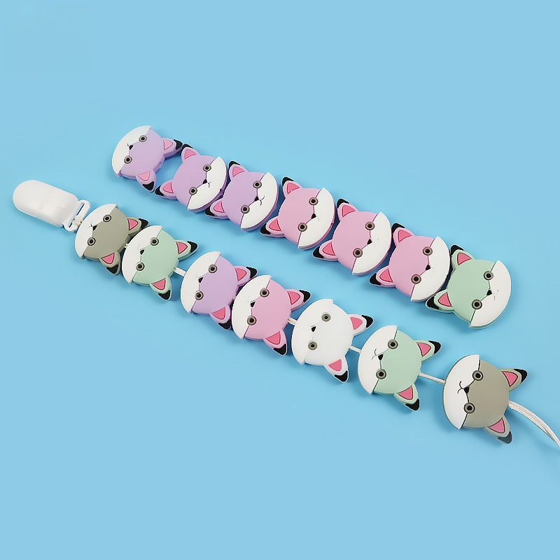 Silicone Focal Beads Animal Baby Fox Rounded Head Smiling Face 20pcs 4