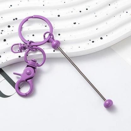 Beadable Gradient Color DIY Metal Keychain