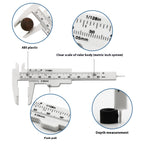 Dual Scale ABS Plastic Measuring Vernier Calipers 10cm 2pcs 4