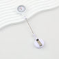 Beadable Retractable Badge Reel Watch Glow In The Dark Silicone Case Easy Pull Buckle - White