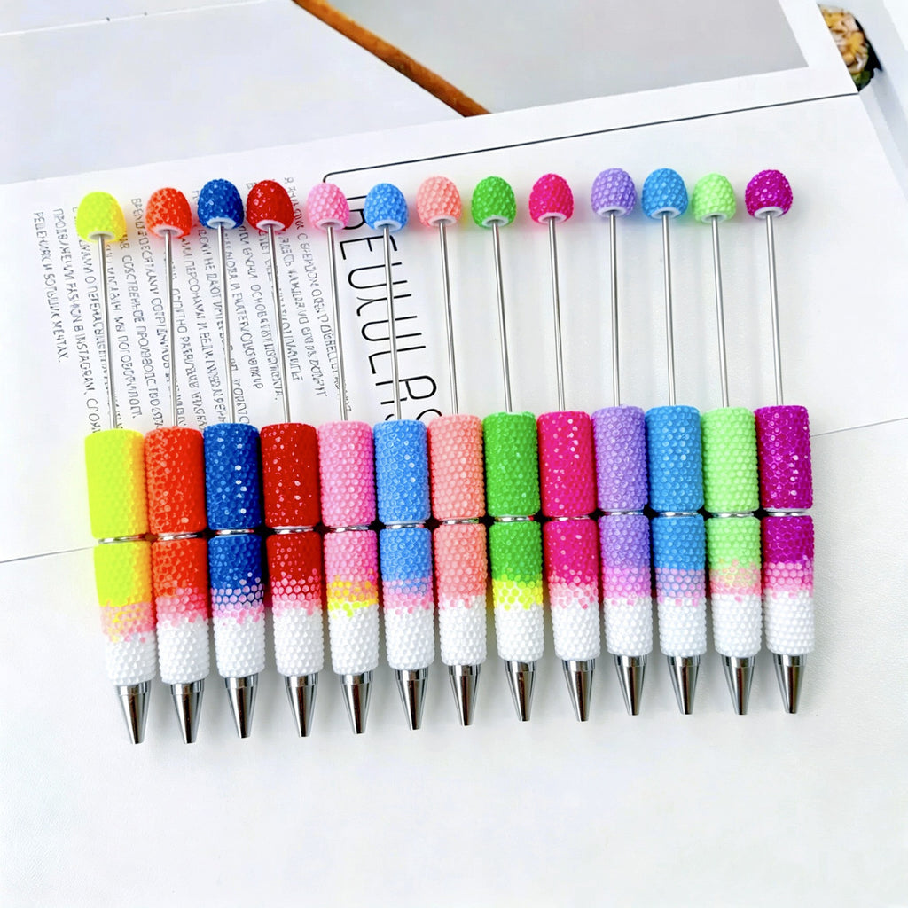 Creative DIY Candy Color Matching Rhinestones Beadable Pen