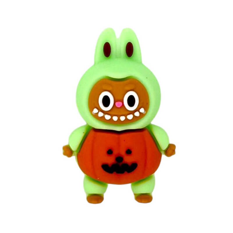 Silicone 3D Focal Beads Pumpkin Bunny Smiling Face Multi Color 20Pcs 2