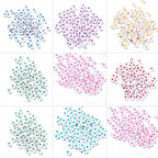 Colored Heart Acrylic Flat Round Beads 7mm Mixed Colors 200pcs