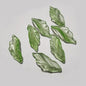 Czech Glass Beads Seaweed Leaf 14x37mm Translucent Green Blue Jasper 100pcs 7