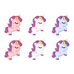 Silicone 3D Focal Beads Unicorn Pastel Colors Curly Manes 20pcs 10