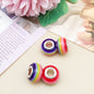 Acrylic Round Spacer Beads 14mm Rainbow Stripe Large Hole 50pcs 15